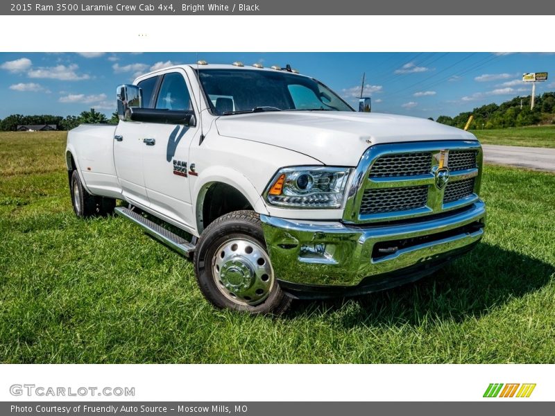 Bright White / Black 2015 Ram 3500 Laramie Crew Cab 4x4