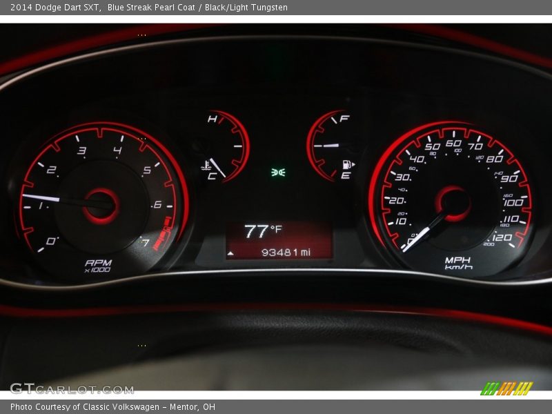 Blue Streak Pearl Coat / Black/Light Tungsten 2014 Dodge Dart SXT