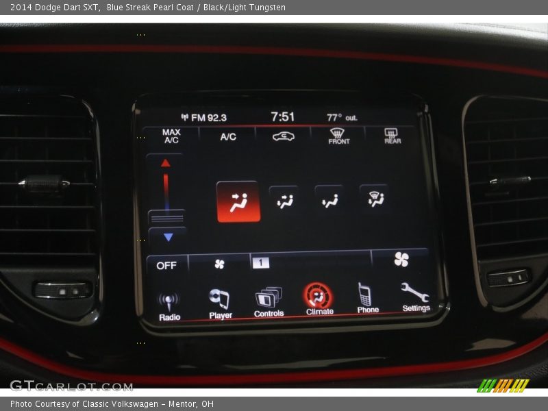 Blue Streak Pearl Coat / Black/Light Tungsten 2014 Dodge Dart SXT