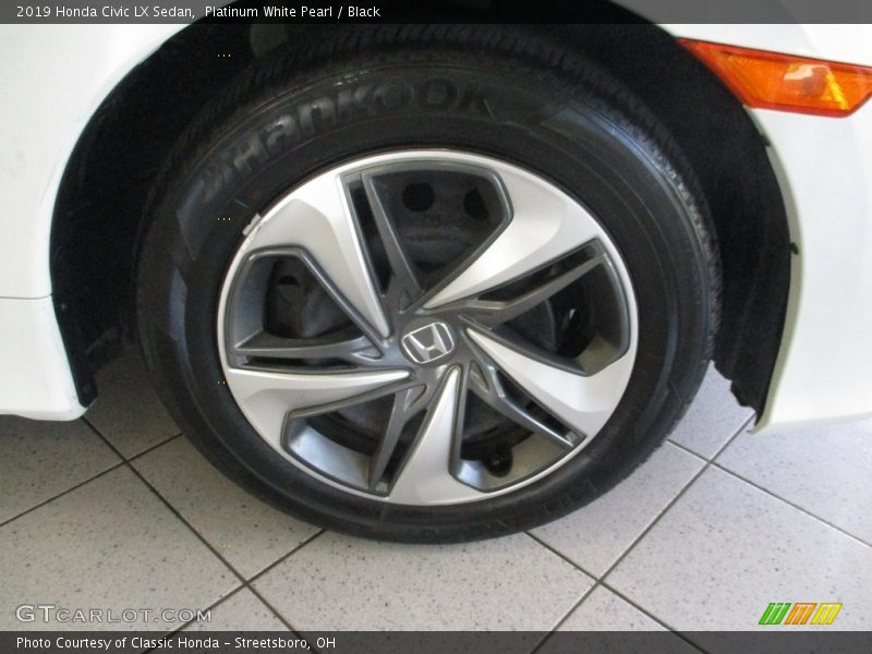 Platinum White Pearl / Black 2019 Honda Civic LX Sedan