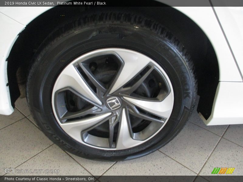 Platinum White Pearl / Black 2019 Honda Civic LX Sedan