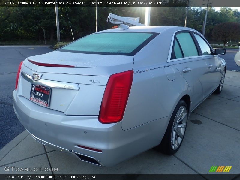 Radiant Silver Metallic / Jet Black/Jet Black 2016 Cadillac CTS 3.6 Performace AWD Sedan