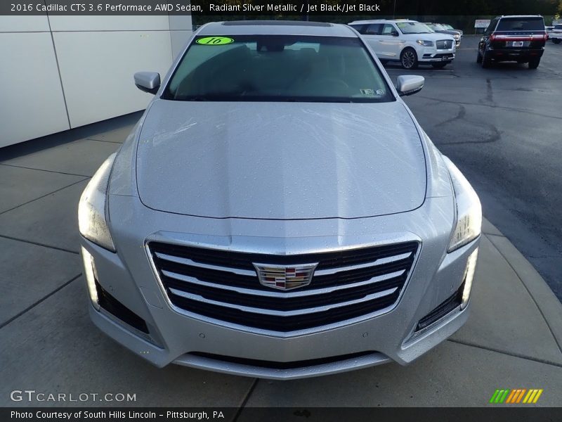Radiant Silver Metallic / Jet Black/Jet Black 2016 Cadillac CTS 3.6 Performace AWD Sedan
