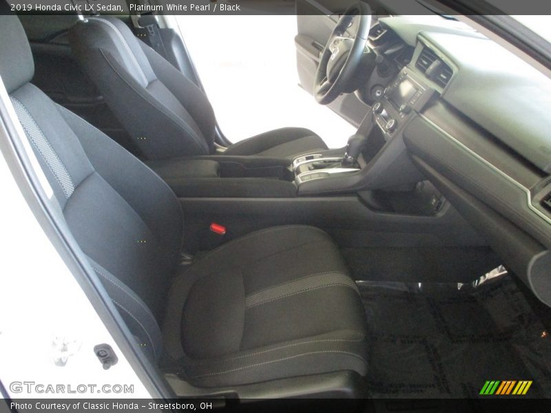 Platinum White Pearl / Black 2019 Honda Civic LX Sedan