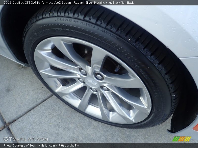 Radiant Silver Metallic / Jet Black/Jet Black 2016 Cadillac CTS 3.6 Performace AWD Sedan