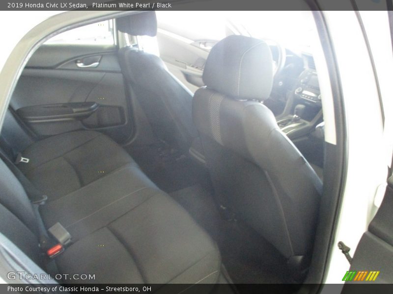 Platinum White Pearl / Black 2019 Honda Civic LX Sedan
