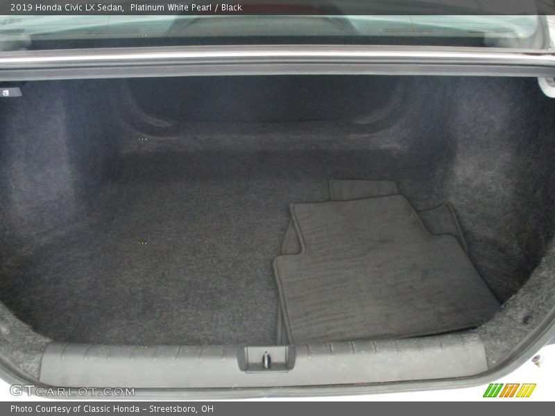 Platinum White Pearl / Black 2019 Honda Civic LX Sedan