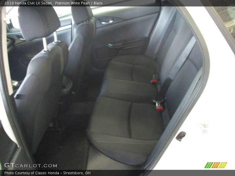 Platinum White Pearl / Black 2019 Honda Civic LX Sedan