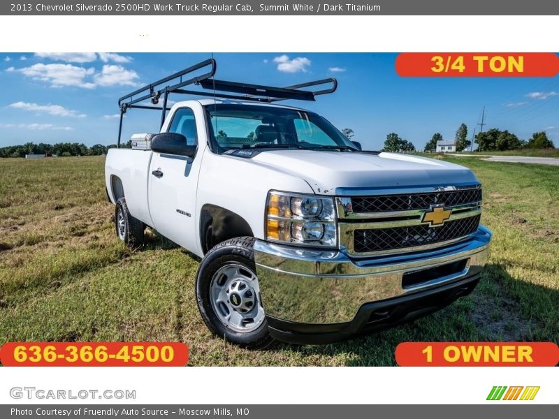 Summit White / Dark Titanium 2013 Chevrolet Silverado 2500HD Work Truck Regular Cab