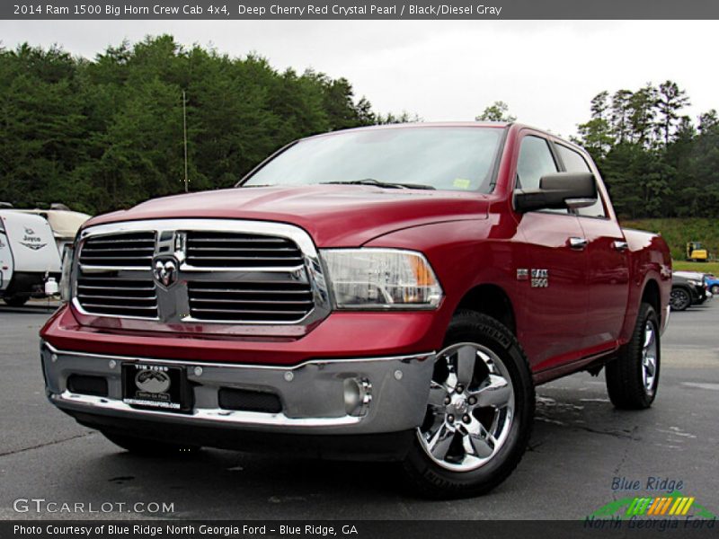 Deep Cherry Red Crystal Pearl / Black/Diesel Gray 2014 Ram 1500 Big Horn Crew Cab 4x4