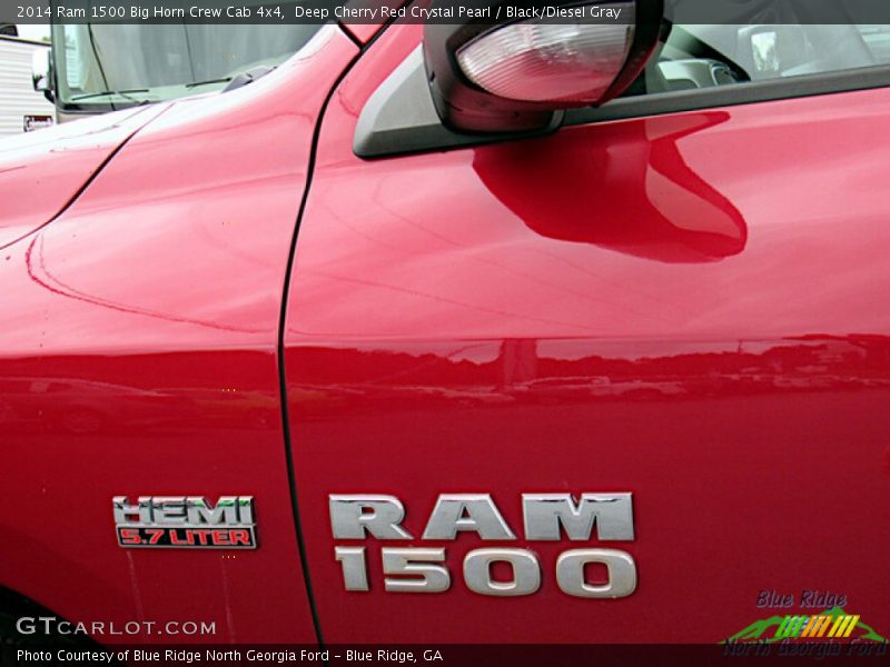 Deep Cherry Red Crystal Pearl / Black/Diesel Gray 2014 Ram 1500 Big Horn Crew Cab 4x4