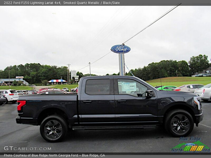Smoked Quartz Metallic / Black/Slate 2022 Ford F150 Lightning Lariat 4x4