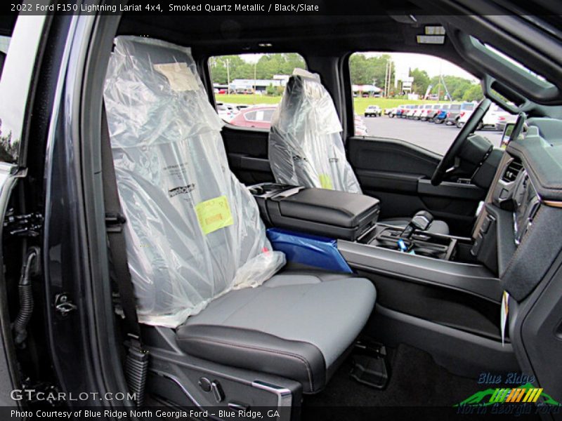 Smoked Quartz Metallic / Black/Slate 2022 Ford F150 Lightning Lariat 4x4