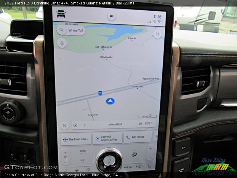 Smoked Quartz Metallic / Black/Slate 2022 Ford F150 Lightning Lariat 4x4