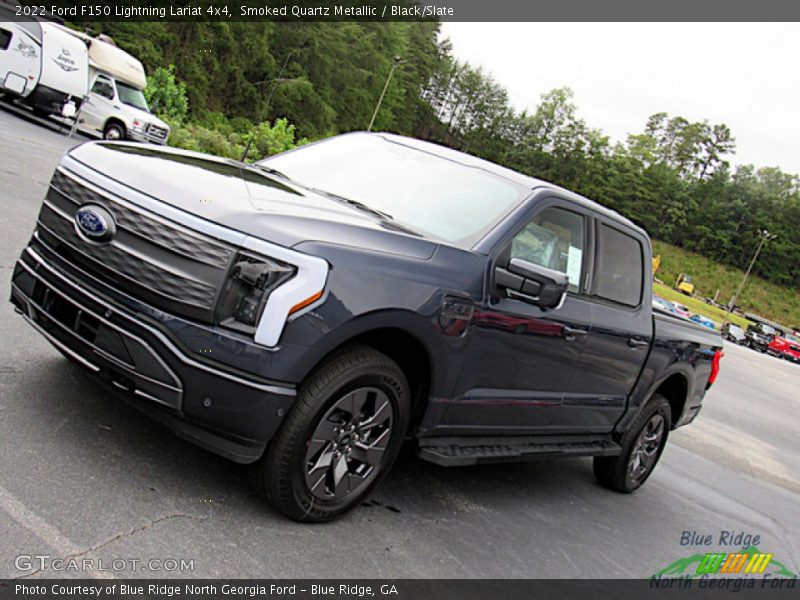 Smoked Quartz Metallic / Black/Slate 2022 Ford F150 Lightning Lariat 4x4