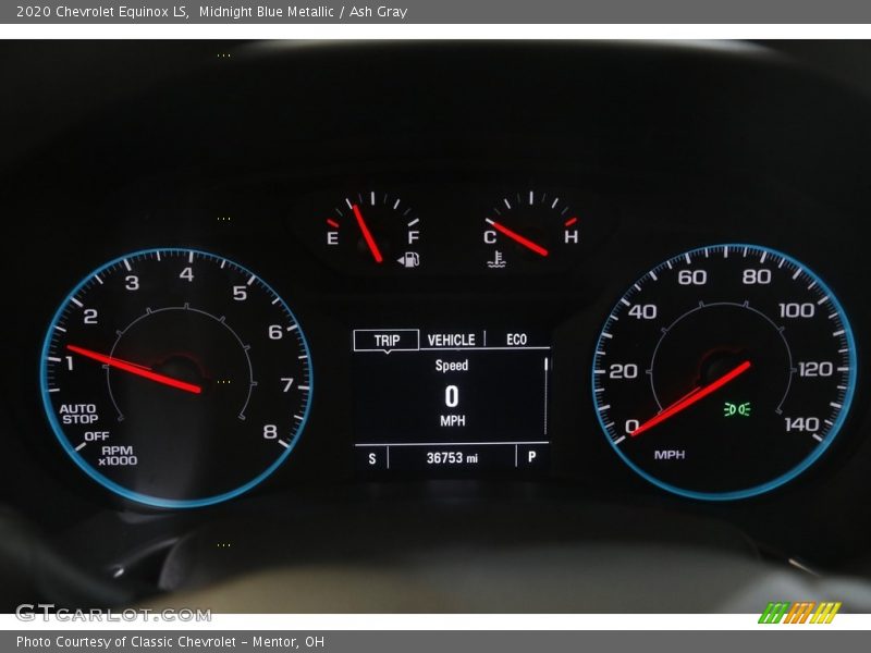 Midnight Blue Metallic / Ash Gray 2020 Chevrolet Equinox LS
