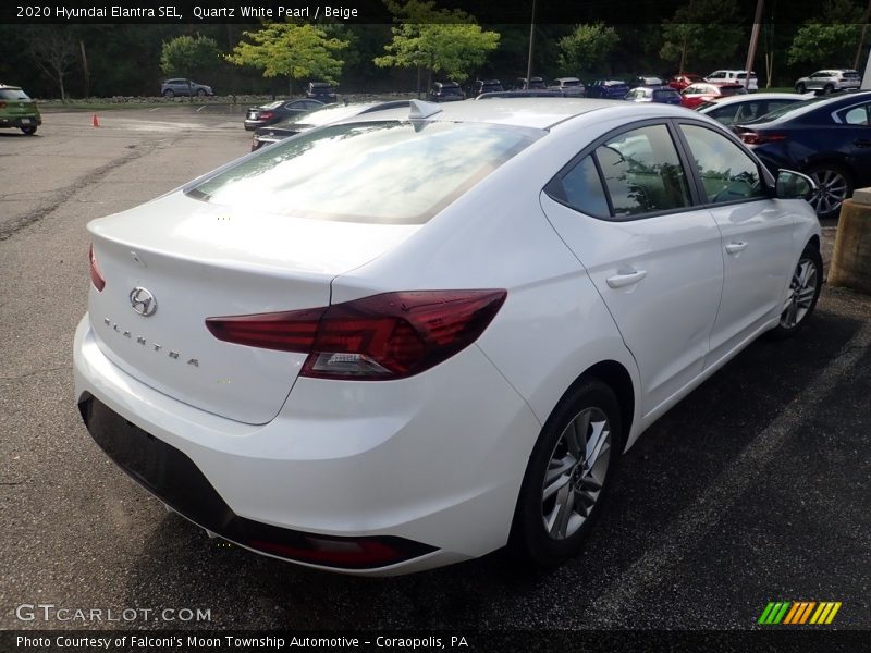 Quartz White Pearl / Beige 2020 Hyundai Elantra SEL