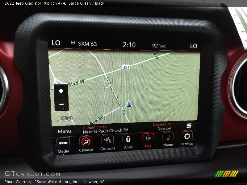 Navigation of 2022 Gladiator Rubicon 4x4