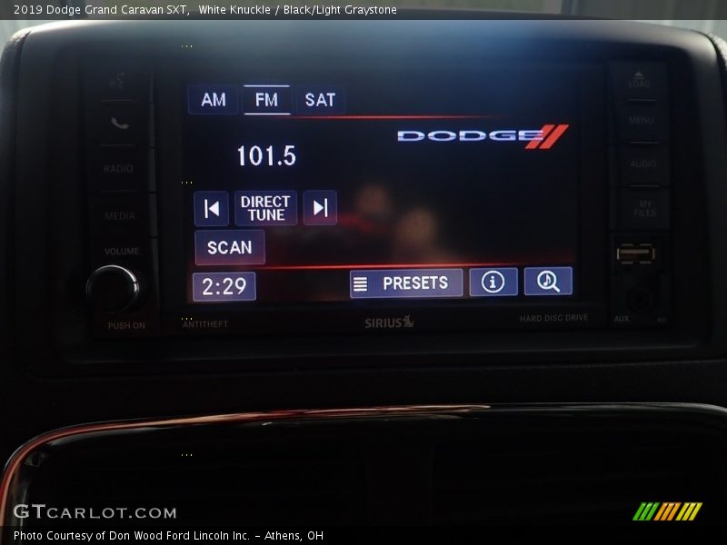 White Knuckle / Black/Light Graystone 2019 Dodge Grand Caravan SXT