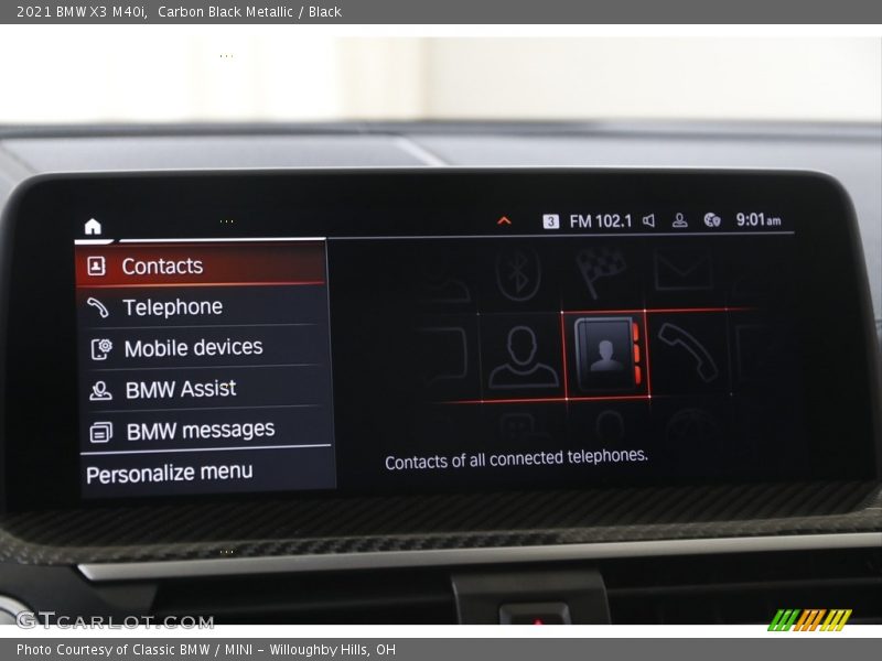 Carbon Black Metallic / Black 2021 BMW X3 M40i