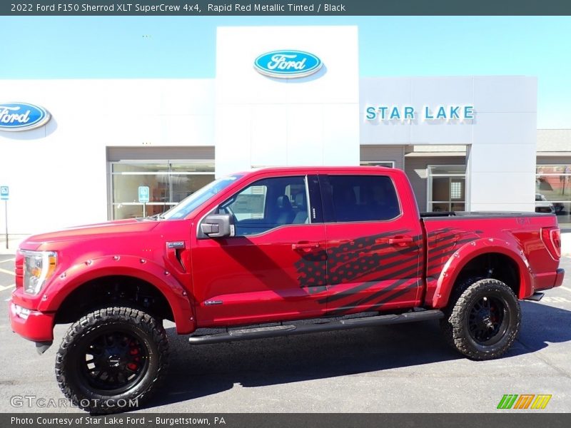 Rapid Red Metallic Tinted / Black 2022 Ford F150 Sherrod XLT SuperCrew 4x4