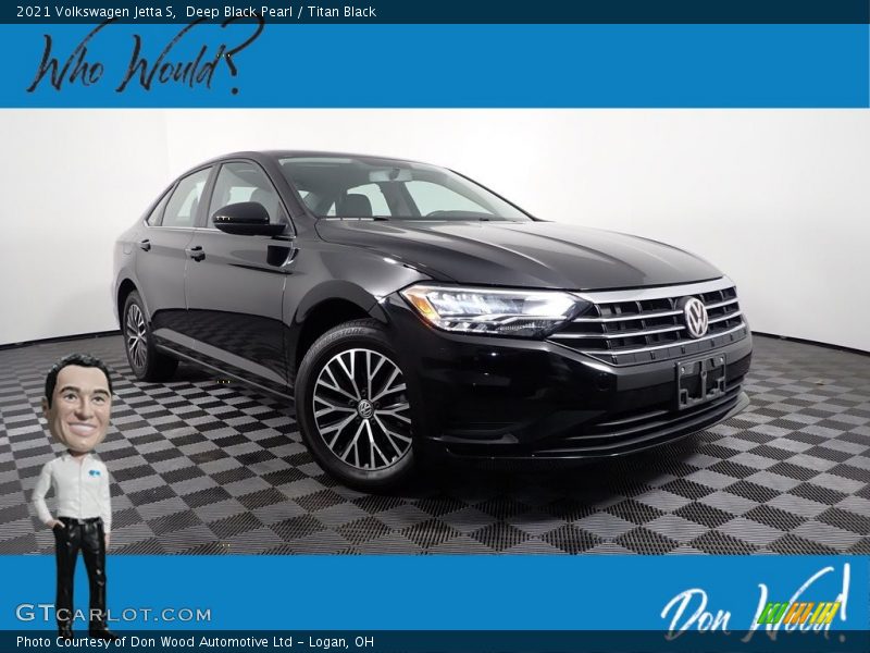 Deep Black Pearl / Titan Black 2021 Volkswagen Jetta S