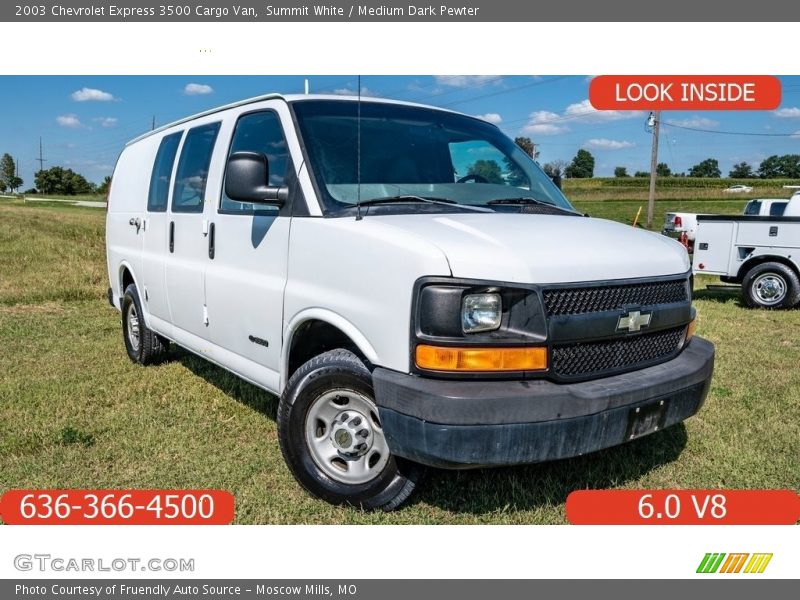 Summit White / Medium Dark Pewter 2003 Chevrolet Express 3500 Cargo Van