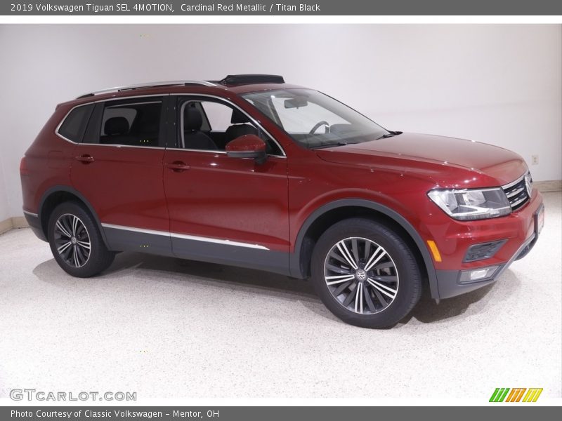 Cardinal Red Metallic / Titan Black 2019 Volkswagen Tiguan SEL 4MOTION