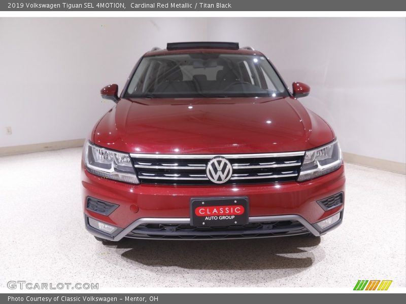 Cardinal Red Metallic / Titan Black 2019 Volkswagen Tiguan SEL 4MOTION