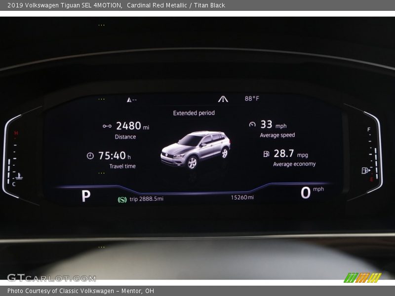 Cardinal Red Metallic / Titan Black 2019 Volkswagen Tiguan SEL 4MOTION