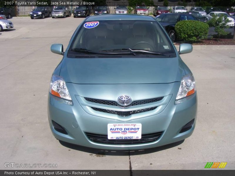 Jade Sea Metallic / Bisque 2007 Toyota Yaris Sedan