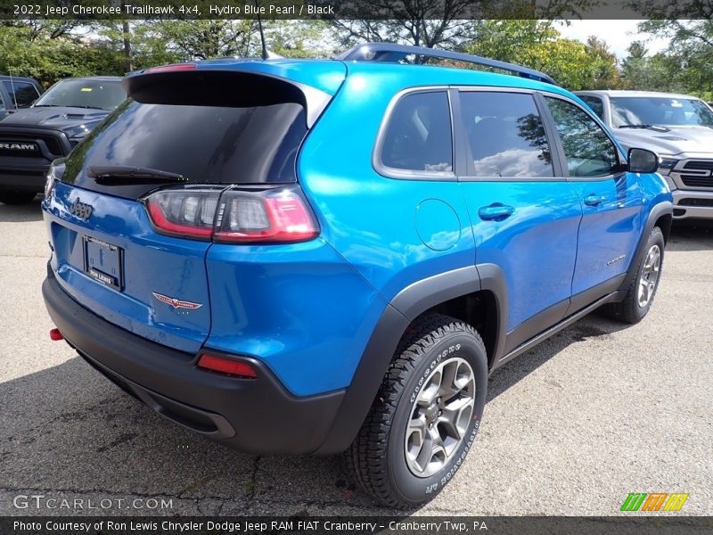 Hydro Blue Pearl / Black 2022 Jeep Cherokee Trailhawk 4x4