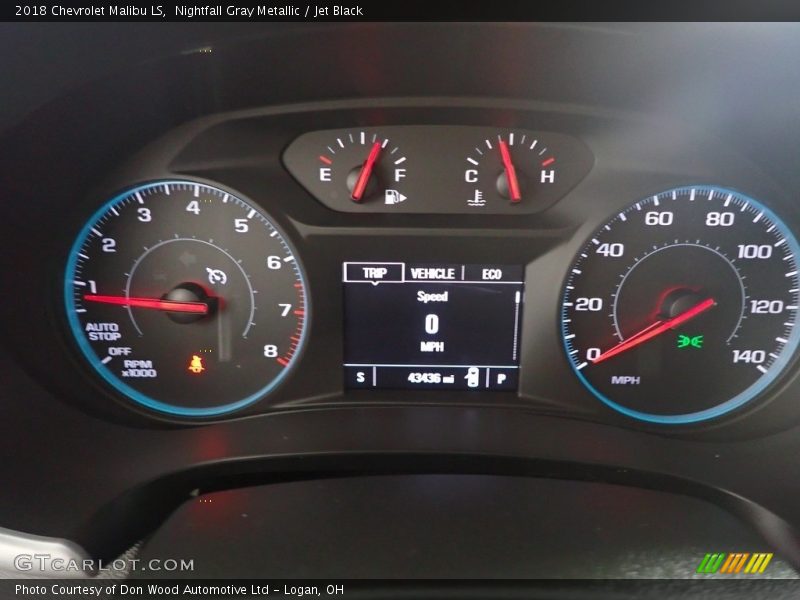 Nightfall Gray Metallic / Jet Black 2018 Chevrolet Malibu LS