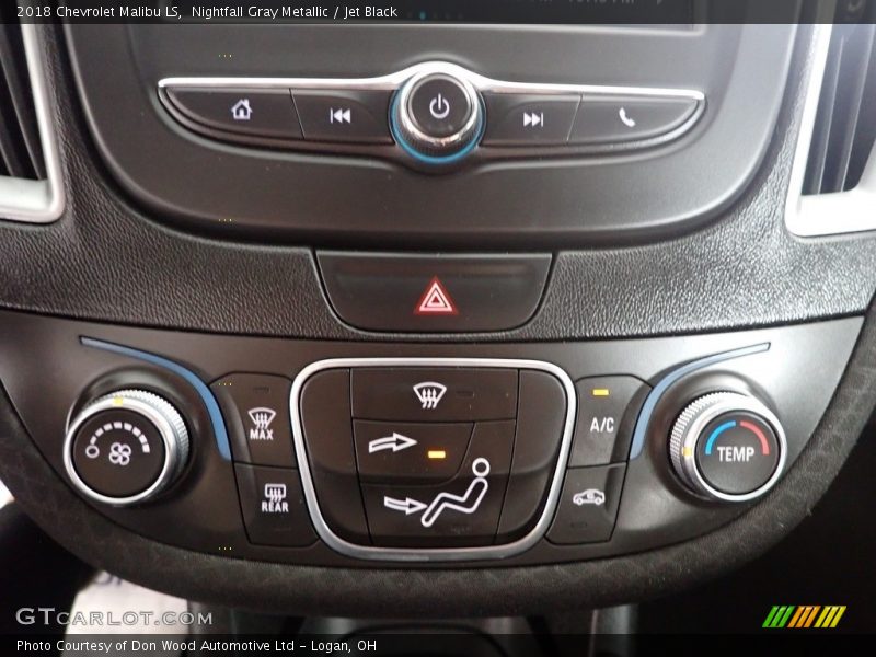 Nightfall Gray Metallic / Jet Black 2018 Chevrolet Malibu LS