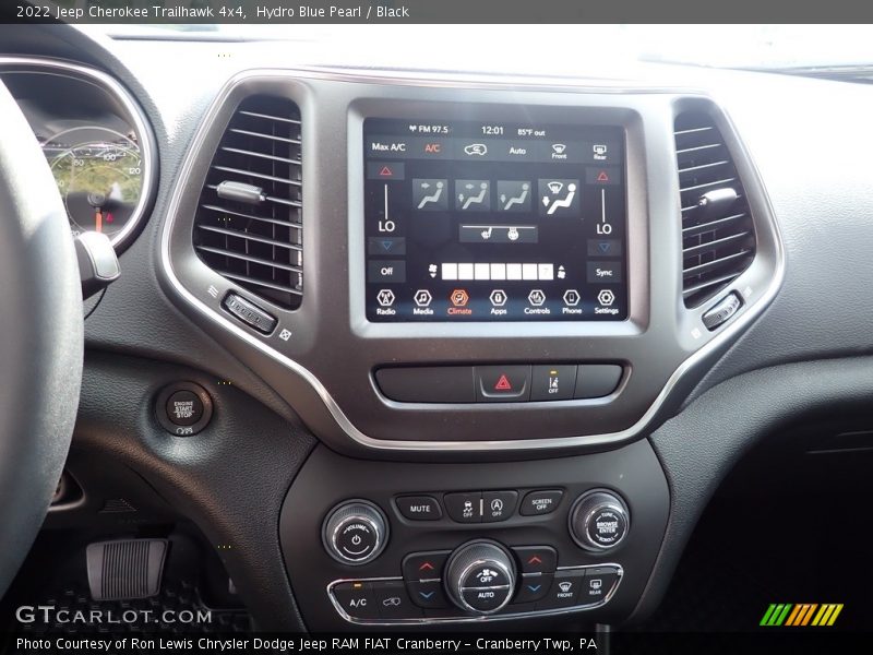 Hydro Blue Pearl / Black 2022 Jeep Cherokee Trailhawk 4x4