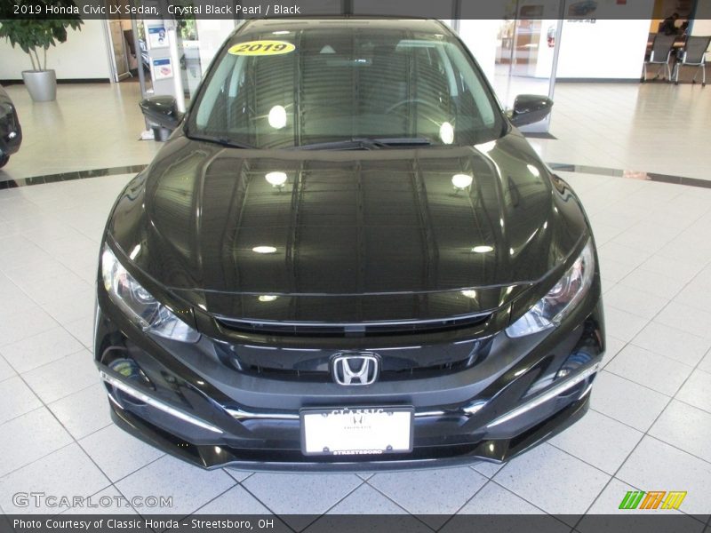 Crystal Black Pearl / Black 2019 Honda Civic LX Sedan