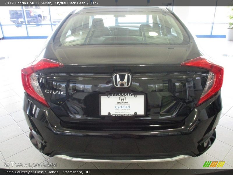 Crystal Black Pearl / Black 2019 Honda Civic LX Sedan