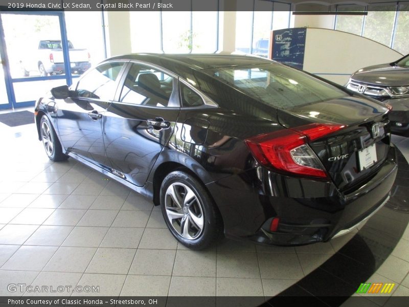 Crystal Black Pearl / Black 2019 Honda Civic LX Sedan