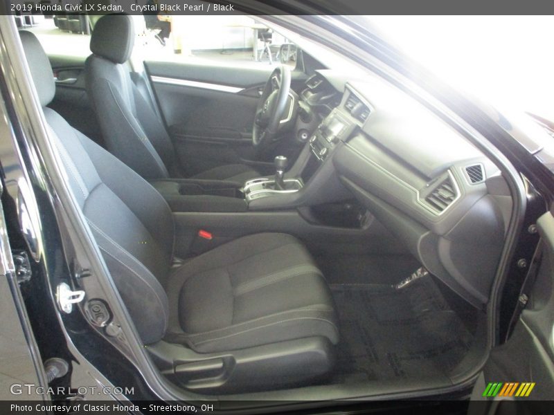 Crystal Black Pearl / Black 2019 Honda Civic LX Sedan
