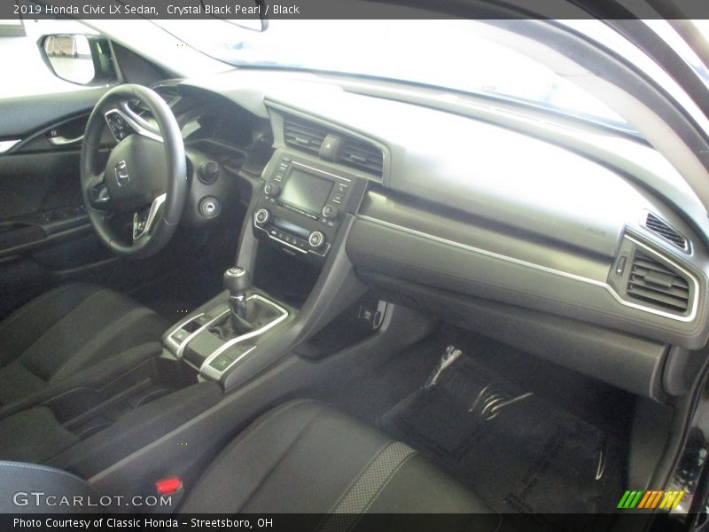 Crystal Black Pearl / Black 2019 Honda Civic LX Sedan
