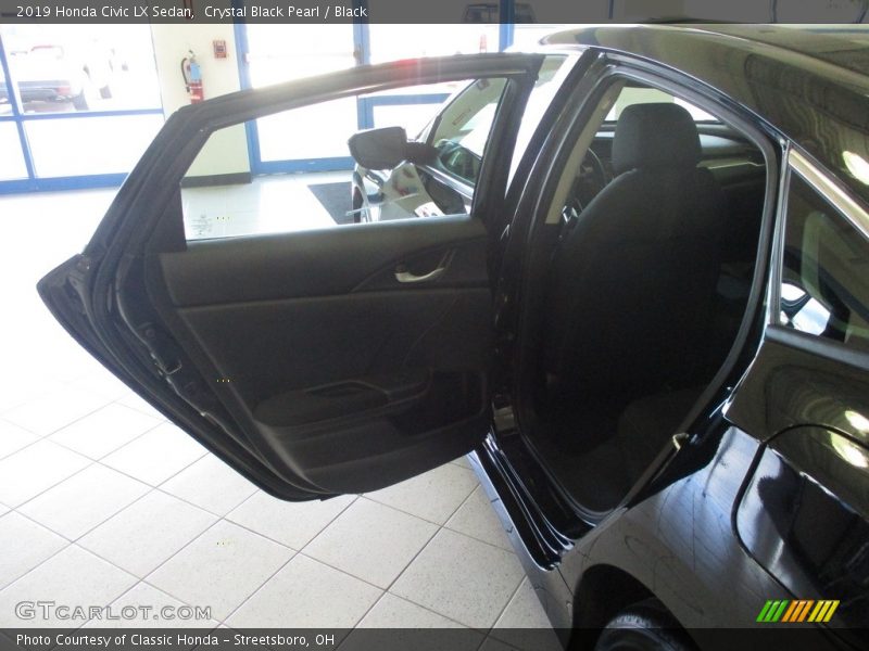 Crystal Black Pearl / Black 2019 Honda Civic LX Sedan