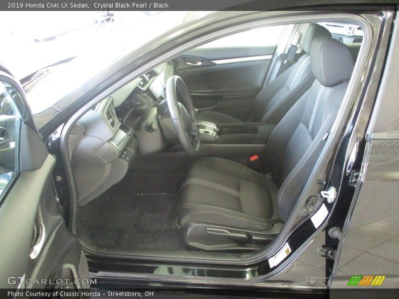 Crystal Black Pearl / Black 2019 Honda Civic LX Sedan