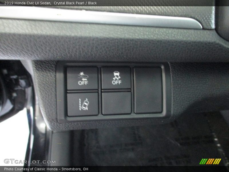 Crystal Black Pearl / Black 2019 Honda Civic LX Sedan