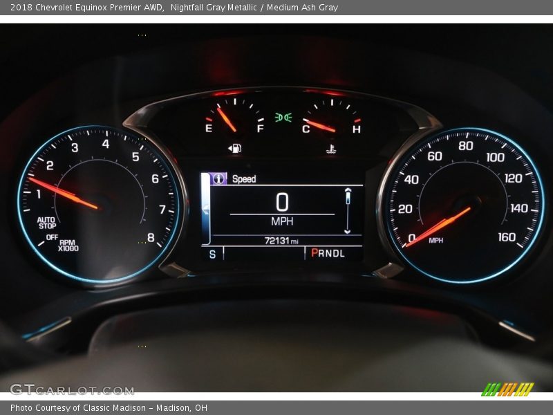 Nightfall Gray Metallic / Medium Ash Gray 2018 Chevrolet Equinox Premier AWD