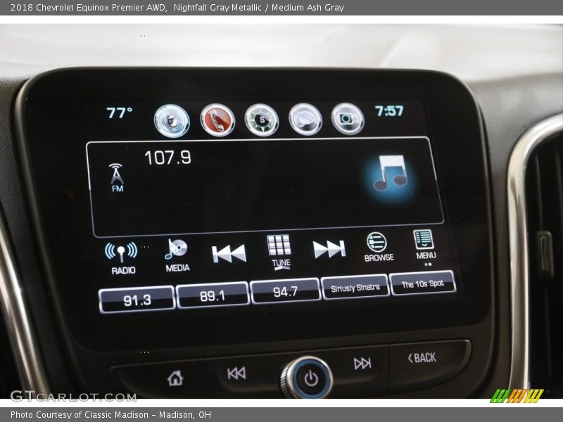 Nightfall Gray Metallic / Medium Ash Gray 2018 Chevrolet Equinox Premier AWD