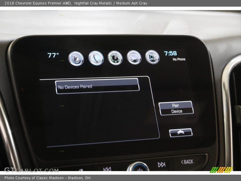 Nightfall Gray Metallic / Medium Ash Gray 2018 Chevrolet Equinox Premier AWD