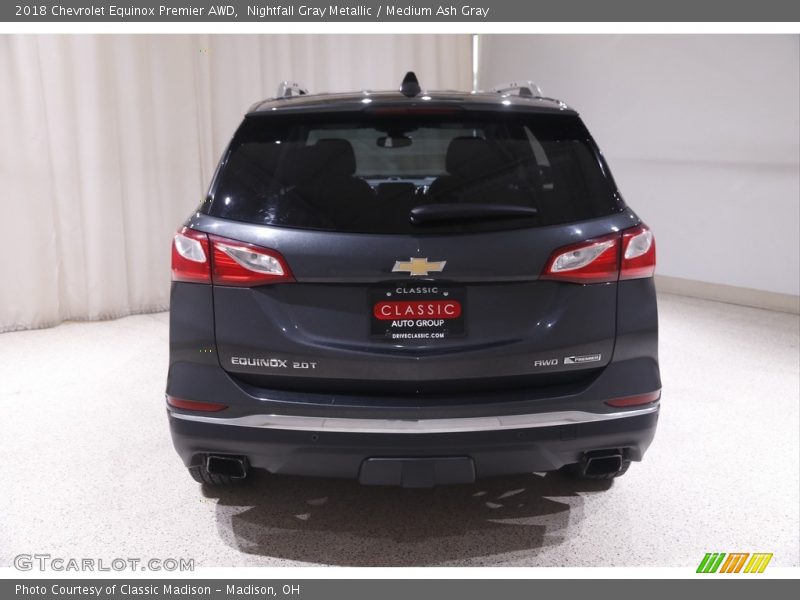 Nightfall Gray Metallic / Medium Ash Gray 2018 Chevrolet Equinox Premier AWD
