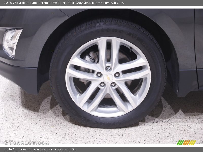 Nightfall Gray Metallic / Medium Ash Gray 2018 Chevrolet Equinox Premier AWD