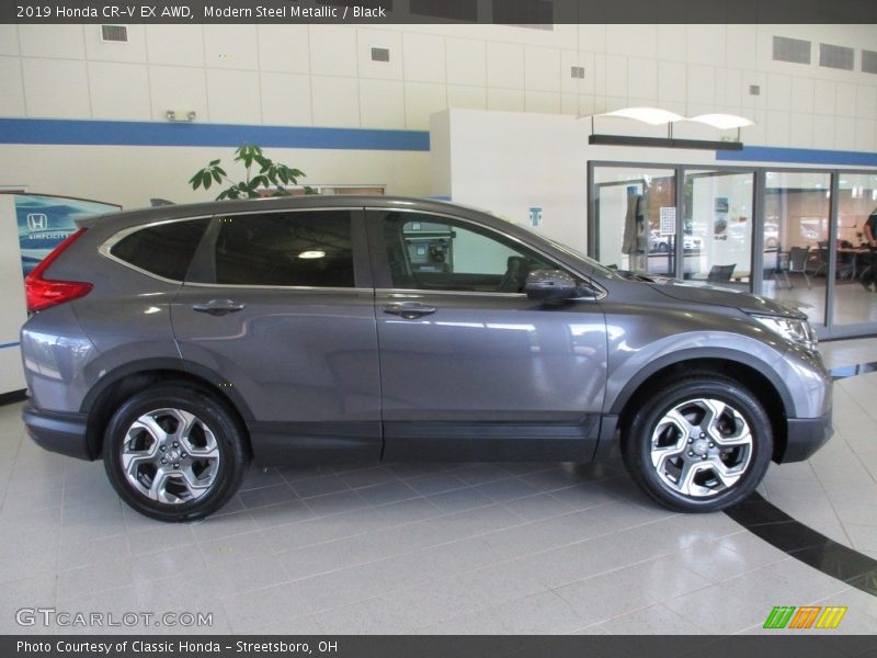 Modern Steel Metallic / Black 2019 Honda CR-V EX AWD