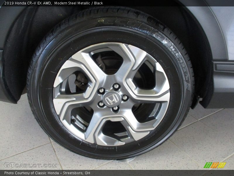 Modern Steel Metallic / Black 2019 Honda CR-V EX AWD